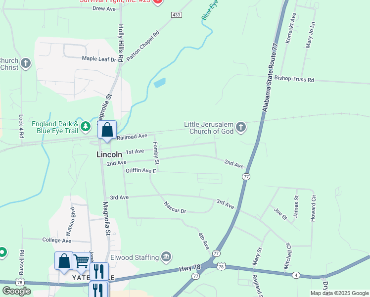 map of restaurants, bars, coffee shops, grocery stores, and more near 420 1st Avenue in Lincoln