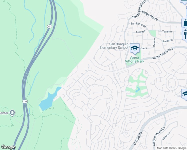 map of restaurants, bars, coffee shops, grocery stores, and more near in Laguna Woods
