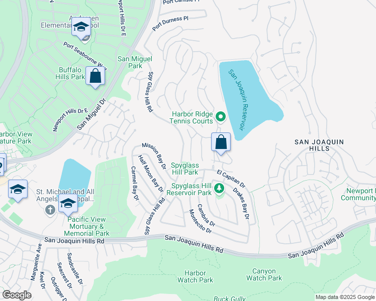 map of restaurants, bars, coffee shops, grocery stores, and more near 9 Narbonne in Newport Beach