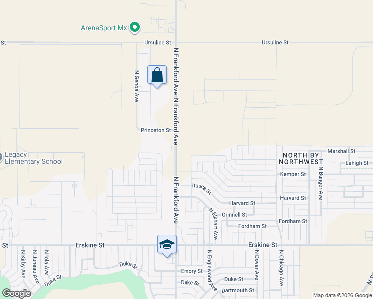 map of restaurants, bars, coffee shops, grocery stores, and more near 1302 North Frankford Avenue in Lubbock