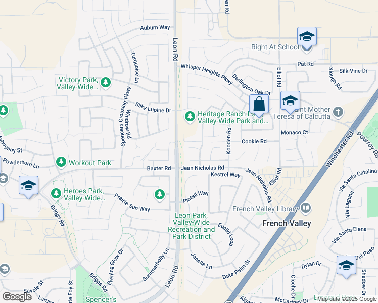 map of restaurants, bars, coffee shops, grocery stores, and more near 34931 Armstrong Road in Winchester