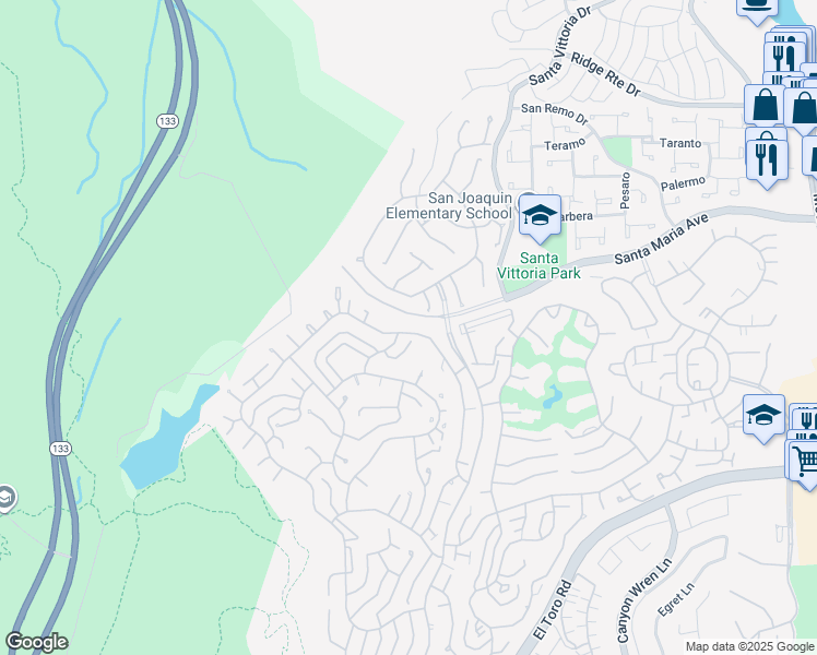 map of restaurants, bars, coffee shops, grocery stores, and more near 5322 Bahia Blanca in Laguna Woods