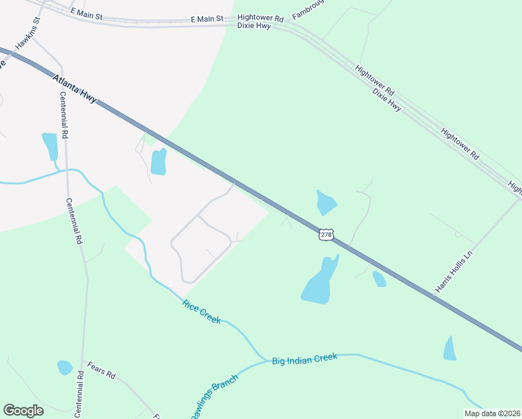 map of restaurants, bars, coffee shops, grocery stores, and more near 4630 Atlanta Highway in Rutledge