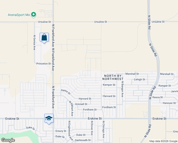 map of restaurants, bars, coffee shops, grocery stores, and more near 1302 North Dover Avenue in Lubbock