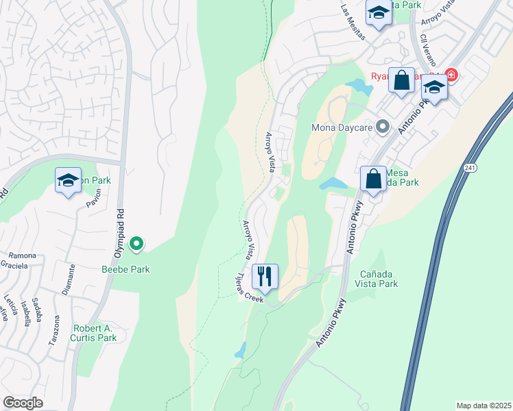 map of restaurants, bars, coffee shops, grocery stores, and more near 5 Fuente in Rancho Santa Margarita