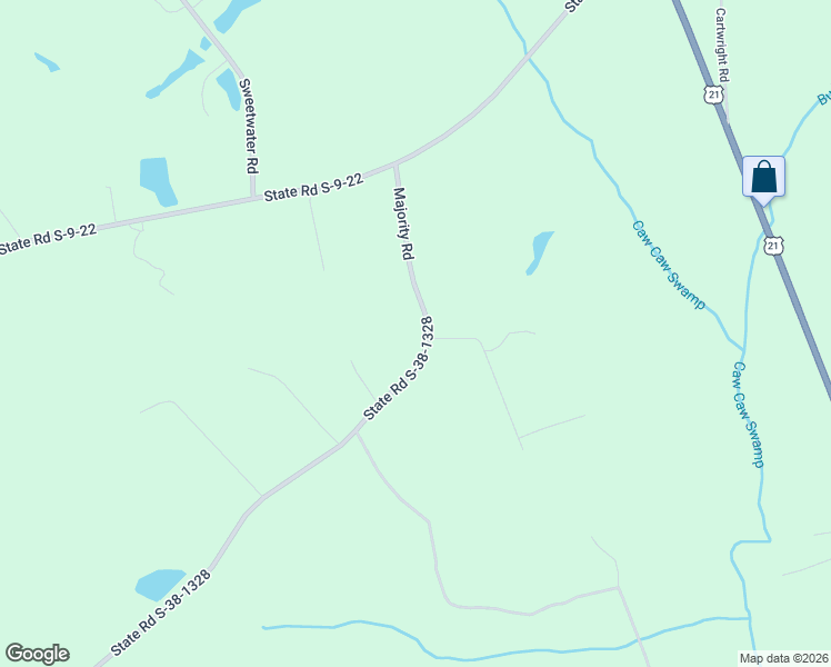 map of restaurants, bars, coffee shops, grocery stores, and more near 322 Majority Road in Orangeburg
