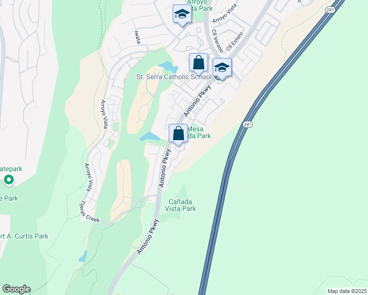 map of restaurants, bars, coffee shops, grocery stores, and more near 10 Vía Lampara in Rancho Santa Margarita