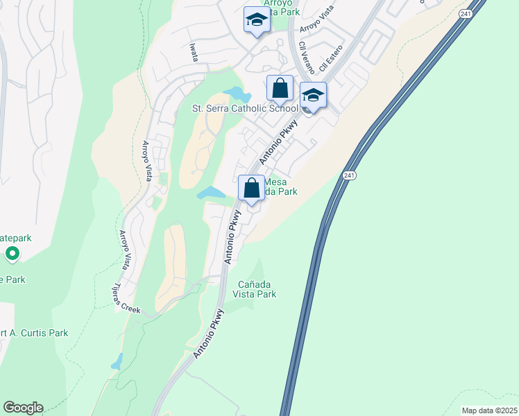 map of restaurants, bars, coffee shops, grocery stores, and more near 180 Vía Lampara in Rancho Santa Margarita