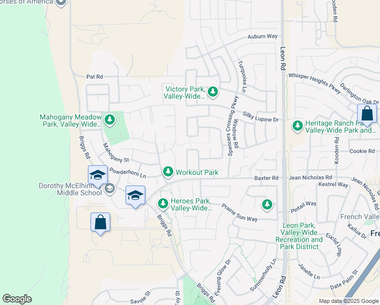 map of restaurants, bars, coffee shops, grocery stores, and more near 34906 Limecrest Place in Murrieta