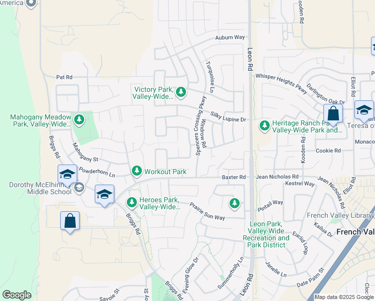 map of restaurants, bars, coffee shops, grocery stores, and more near 34885 Heartland Lane in Murrieta