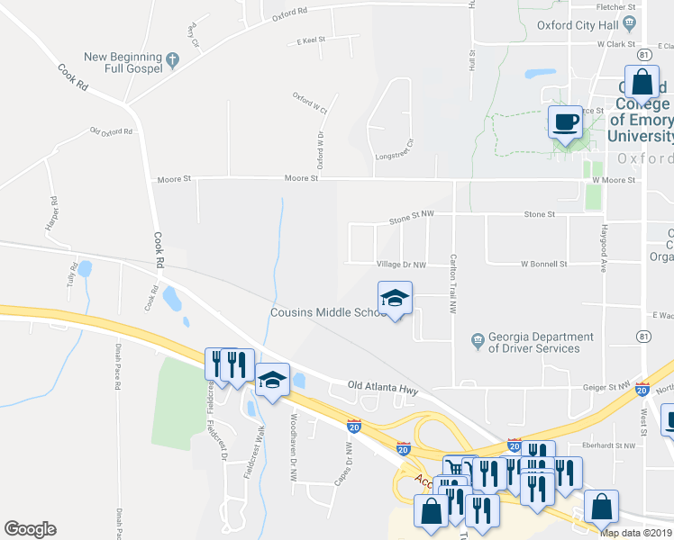 map of restaurants, bars, coffee shops, grocery stores, and more near 9240 Cedar Ridge Drive Northwest in Covington