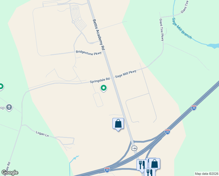 map of restaurants, bars, coffee shops, grocery stores, and more near 7 Springdale Road in Graniteville