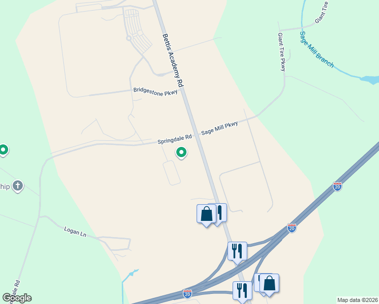 map of restaurants, bars, coffee shops, grocery stores, and more near 7 Springdale Road in Graniteville
