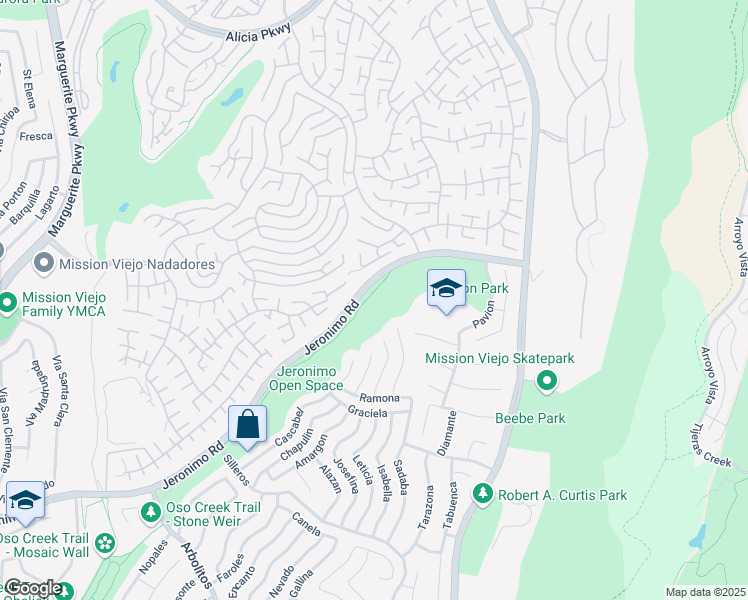 map of restaurants, bars, coffee shops, grocery stores, and more near 28495 Barbosa in Mission Viejo