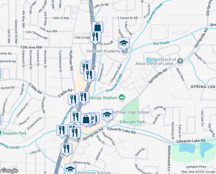 map of restaurants, bars, coffee shops, grocery stores, and more near 229 Cheyenne Boulevard in Birmingham