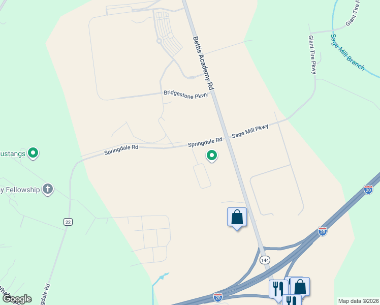 map of restaurants, bars, coffee shops, grocery stores, and more near 8-124 Springdale Road in Graniteville
