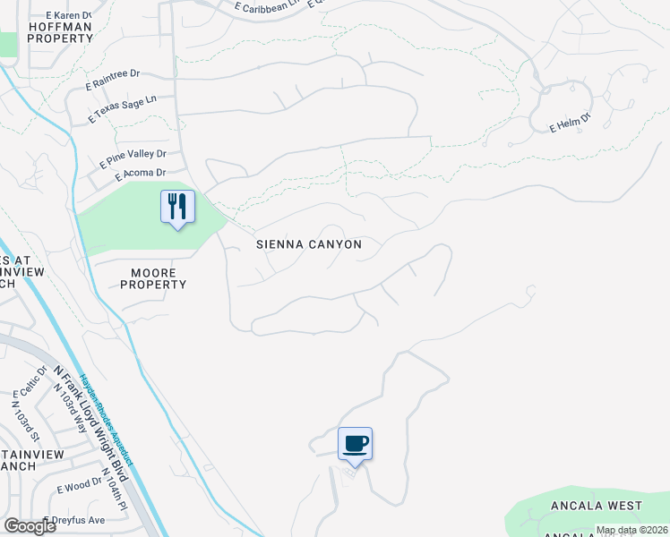map of restaurants, bars, coffee shops, grocery stores, and more near 14153 North 109th Street in Scottsdale