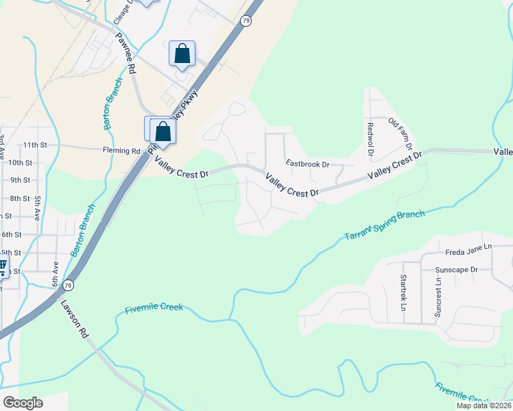 map of restaurants, bars, coffee shops, grocery stores, and more near 1021 Timberline Trail in Birmingham