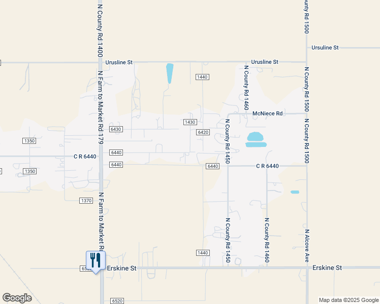 map of restaurants, bars, coffee shops, grocery stores, and more near 8400 C R 6440 in Lubbock