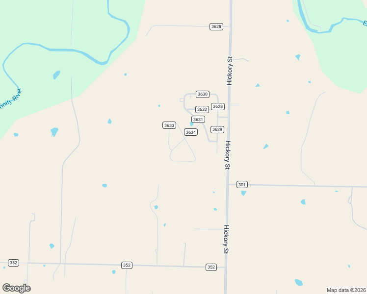 map of restaurants, bars, coffee shops, grocery stores, and more near County Road 3634 in Gainesville