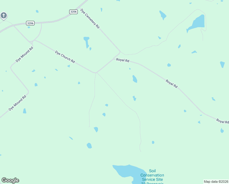 map of restaurants, bars, coffee shops, grocery stores, and more near Dye Church Road in Saint Jo