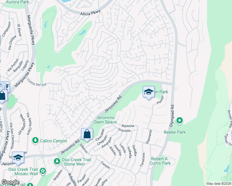 map of restaurants, bars, coffee shops, grocery stores, and more near 28161 Espinoza in Mission Viejo