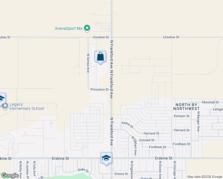 map of restaurants, bars, coffee shops, grocery stores, and more near 1699 North Frankford Avenue in Lubbock