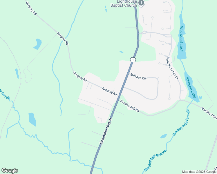 map of restaurants, bars, coffee shops, grocery stores, and more near 22 Gregory Road in Aiken