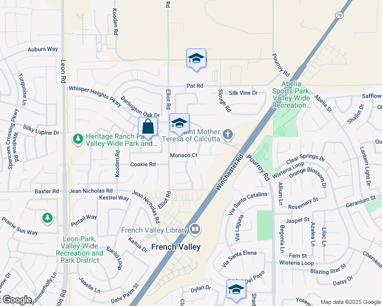 map of restaurants, bars, coffee shops, grocery stores, and more near 34826 Mediterra Circle in Winchester