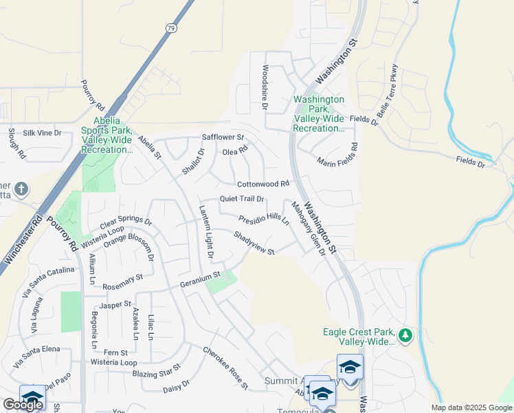 map of restaurants, bars, coffee shops, grocery stores, and more near 35056 Knollview Court in Winchester