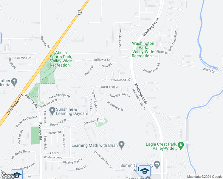 map of restaurants, bars, coffee shops, grocery stores, and more near 35059 Knollview Court in Winchester