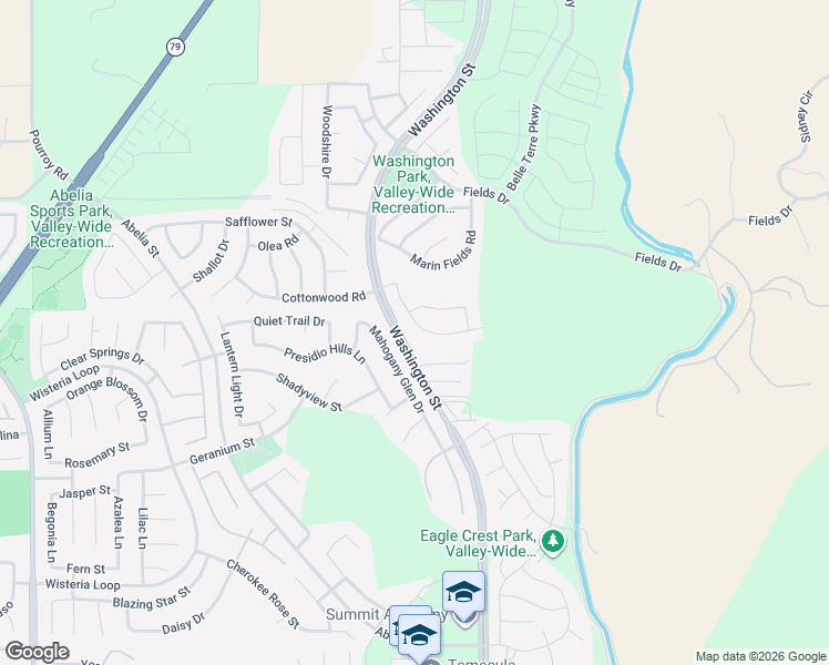 map of restaurants, bars, coffee shops, grocery stores, and more near 32847 Bachelor Peak Street in Winchester