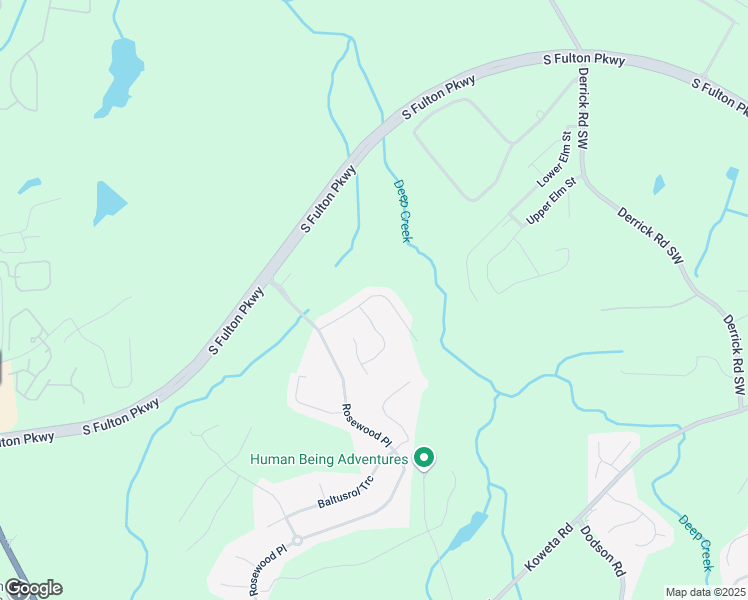 map of restaurants, bars, coffee shops, grocery stores, and more near 6545 Muirfield Point in Fairburn