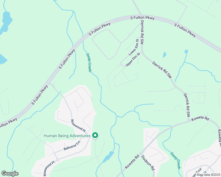 map of restaurants, bars, coffee shops, grocery stores, and more near 5105 Lower Elm Street in Atlanta