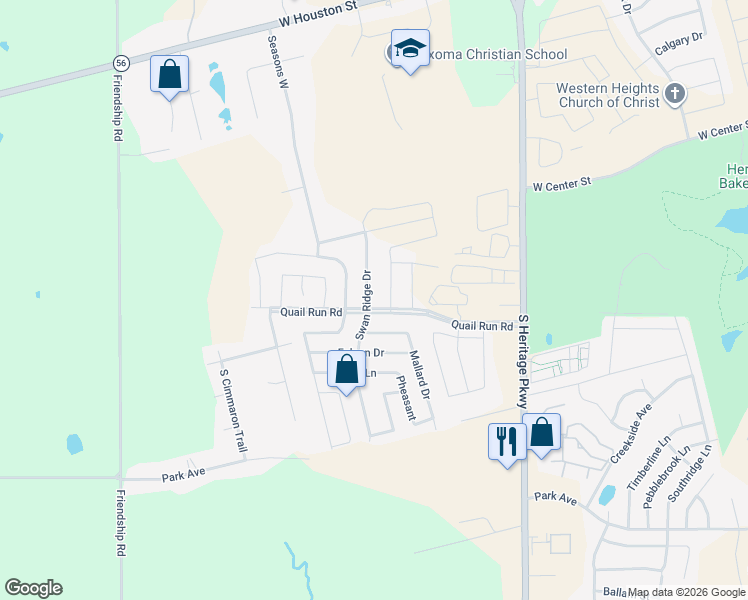 map of restaurants, bars, coffee shops, grocery stores, and more near 811 Swan Ridge Drive in Sherman