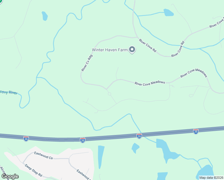 map of restaurants, bars, coffee shops, grocery stores, and more near 335 River Cove Meadows in Social Circle