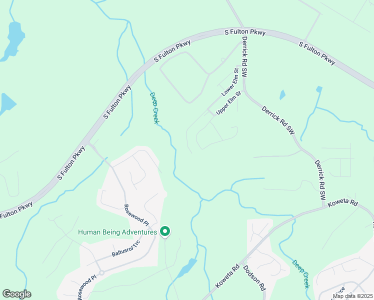 map of restaurants, bars, coffee shops, grocery stores, and more near 5105 Lower Elm Street in Atlanta