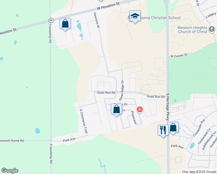 map of restaurants, bars, coffee shops, grocery stores, and more near 4511 Oriole Drive in Sherman