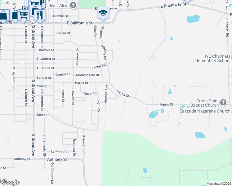 map of restaurants, bars, coffee shops, grocery stores, and more near 1811 Bersand in Gainesville