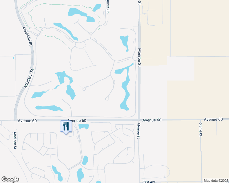 map of restaurants, bars, coffee shops, grocery stores, and more near 59508 Almeria in La Quinta