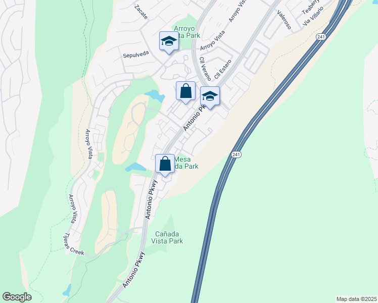 map of restaurants, bars, coffee shops, grocery stores, and more near 19 Anana in Rancho Santa Margarita
