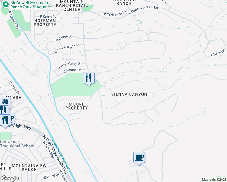 map of restaurants, bars, coffee shops, grocery stores, and more near 10753 East Gelding Drive in Scottsdale