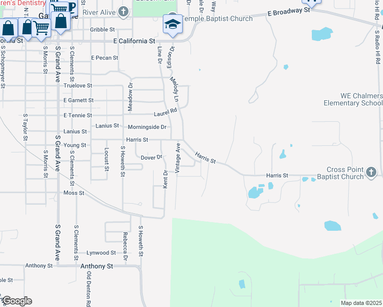 map of restaurants, bars, coffee shops, grocery stores, and more near 1811 Bersand Avenue in Gainesville