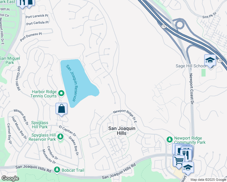 map of restaurants, bars, coffee shops, grocery stores, and more near 17 Vernon in Newport Beach