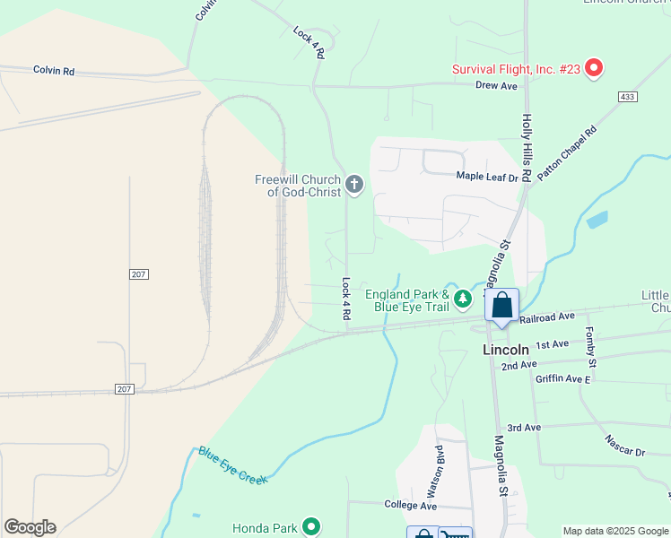 map of restaurants, bars, coffee shops, grocery stores, and more near 19 Madie Lane in Lincoln
