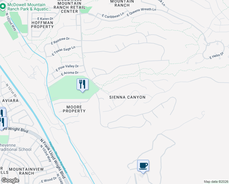 map of restaurants, bars, coffee shops, grocery stores, and more near 10753 East Gelding Drive in Scottsdale
