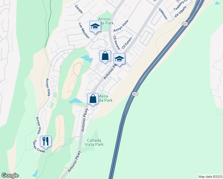 map of restaurants, bars, coffee shops, grocery stores, and more near 56 Rabano in Rancho Santa Margarita