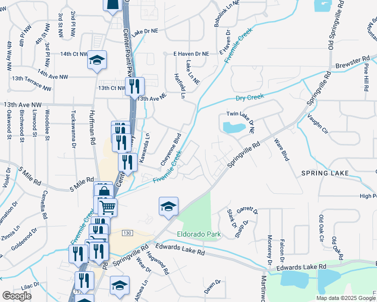 map of restaurants, bars, coffee shops, grocery stores, and more near 1138 Florentine Circle in Birmingham
