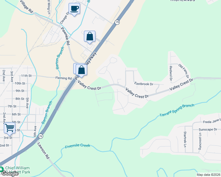 map of restaurants, bars, coffee shops, grocery stores, and more near 698 Eastern Manor Lane in Birmingham