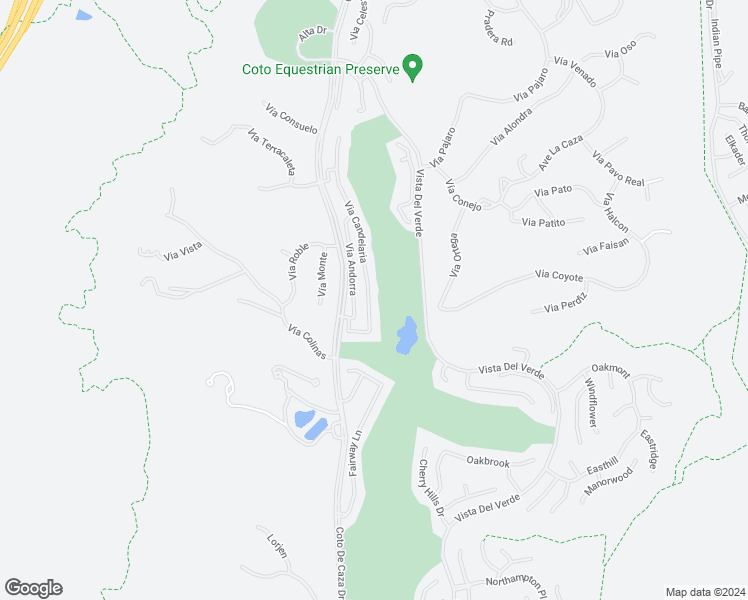 map of restaurants, bars, coffee shops, grocery stores, and more near Via Candelaria in Coto de Caza